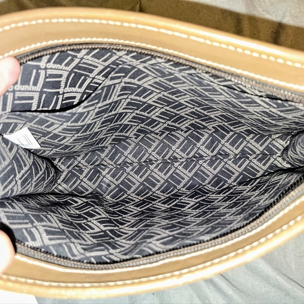 Men's Dunhill Black and Brown Leather Travel Bag - Picture 7 of 9